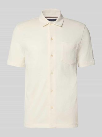 Tommy Hilfiger Regular Fit Freizeithemd mit Mesh-Struktur in Weiss, Gr&ouml;&szlig;e XXXL