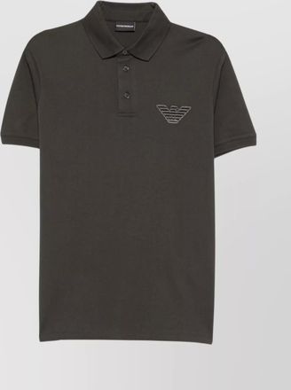 Emporio Armani cotton polo shirt embroidered eagle