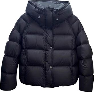 Generic Quilted Jacket For Women UK Winter Thicken Puffer Coat Hooded Padded Jackets Ladies Waterproof Coat Plain Casual Outdoor Outwear Fashion Puffer Jacket