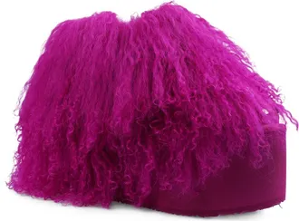 Zigi Soho Alleja Genuine Shearling Platform Bootie in Fuchsia at Nordstrom, Size 11