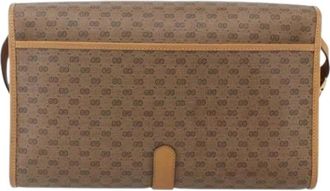 Gucci Pre-owned Vintage Cross Body Bag - Dames - Vintage Schoudertas - Beige - ONE Size - Leer - Vintage