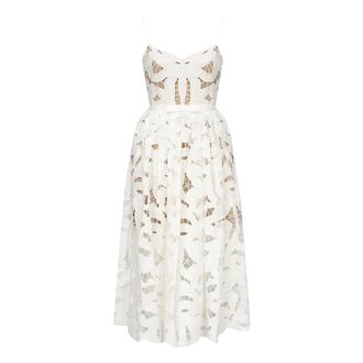 Self Portrait Short Dresses, female, White, M, Maxi Dress