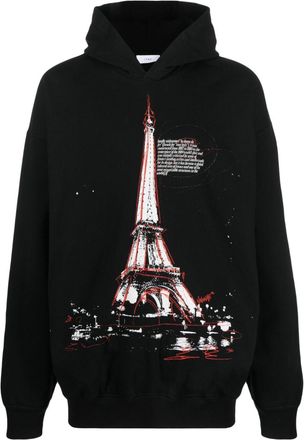1989 STUDIO Eiffel hoodie - men - Cotton - M - Black