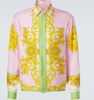 Versace Camicia in seta con stampa