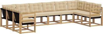 vidaXL Conjunto De Sof&aacute;s De Exterior 10 Uds. Y Beige Vidaxl