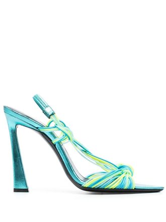 Saint Laurent 120mm Gippy knot-detail sandals - Blue