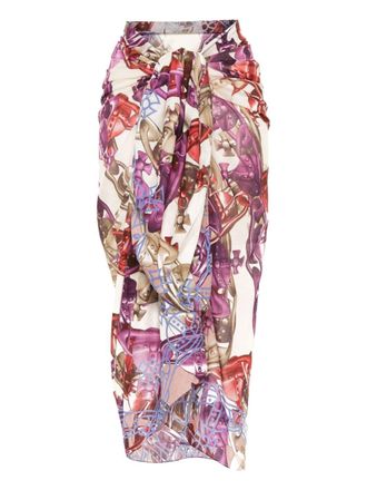 Vivienne Westwood Crazy orb wrap pareo - White