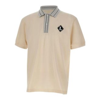 Lacoste Polo Shirts, male, Beige, Size: 2XL Made In France Classic Fit Badge Polo