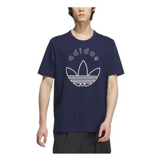 adidas Originals Logo Printed T-Shirt Asia Sizing Black White JD3257