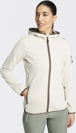 F.lli Campagnolo Strickfleecejacke CMP, Damen, Gr. 34, cream, off wh, Obermaterial: 55% Polyester, 45% Baumwolle, Jacken Strickfleecejacke