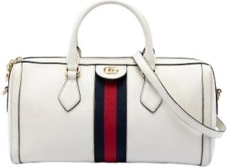 Gucci Pre-owned Handbags, female, Beige, Size: ONE SIZE Pre-owned Ophidia Satchel