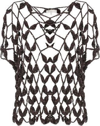 Antonelli Saponaria Sweater - Dames - Ronde hals truien - Bruin - M - Katoen - Truien & Vesten
