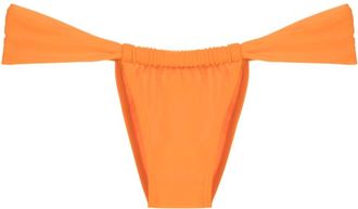 Amir Slama gathered low-rise bikini bottoms - women - Polyamide/Elastane - GG - Orange