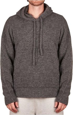 ATOMOFACTORY Atomofactory - Hodie Alpaca Elasticizzata - Heren - Sweatshirts & Hoodies - Grijs - Maat: L Wol