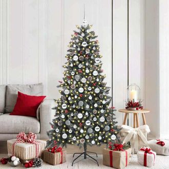 vidaXL &Aacute;rbol De Navidad Artificial Verde 180 Cm Pvc, Pl&aacute;stico Y Acero