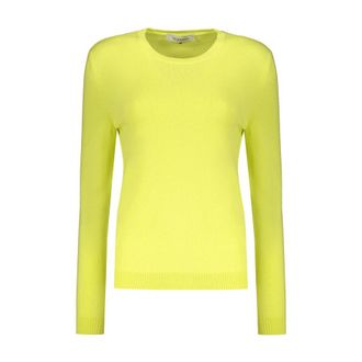 Valentino WomenS Yellow Wool Crewneck Sweater, Size 44