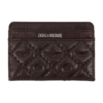Zadig&Voltaire Quilted Calfskin Wallet - Brown