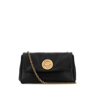 Chlo&eacute; Black Leather Heritage Shoulder Bag