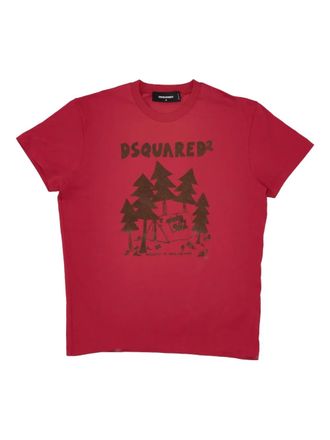 Dsquared2 T-shirt con stampa - Rosso