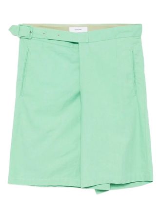 Facetasm wrapped shorts - men - Hemp/Cotton - III - Green