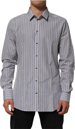 Dolce & Gabbana Gold Overhemd - Heren - Casual Overhemden - Zwart - 2XL - Katoen - Overhemden
