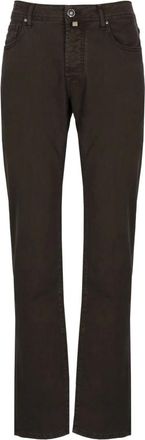 Jacob Cohen Bard 5-Pocket Broek - Heren - Broeken - Bruin - Maat: W33 Katoen