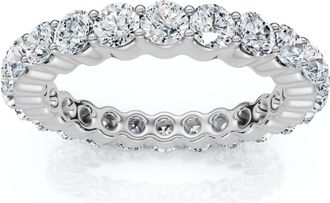 Pompeii3 1 - 5 Ct Round Cut Diamond Eternity Ring Lab Grown 14k White Yellow or Rose Gold