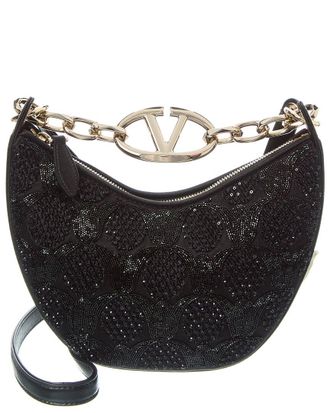 Valentino Vlogo Mini Satin Hobo Bag