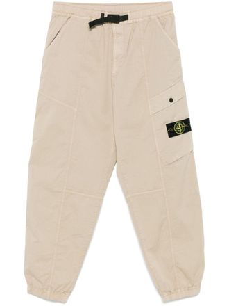 Stone Island Compass-badge cargo pants - men - Spandex/Elastane/Cotton - 32 - Neutrals