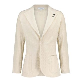 Lardini Heren, Jassen, Beige, Maat: 2XL Wol