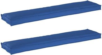 vidaXL Juego De Cojines De Paleta 2 Pcs Azul Real 180 X 40 X 8 Cm Vidaxl