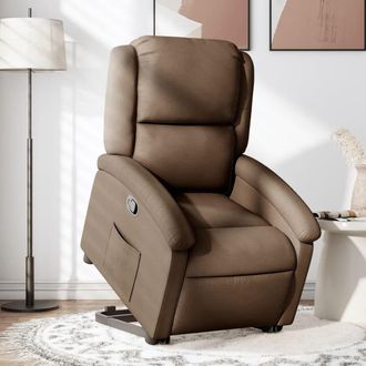 vidaXL Vidaxl - Sill&oacute;n Reclinable Elevable De Tela Marr&oacute;n