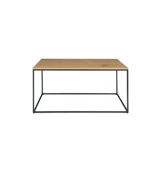 Moloo Mesa de centro con acabado en roble y metal 90x60 cm