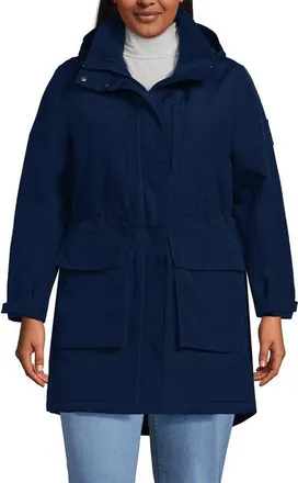 Lands End Plus Size Squall Waterproof Insulated Parka in Deep Sea Navy at Nordstrom, Size 1X
