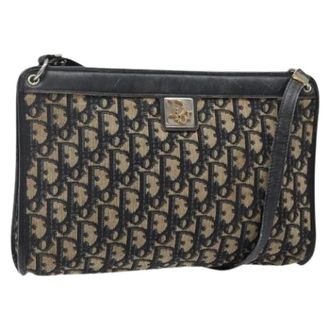 Dior Pre-owned Cross Body Bags, female, Multicolor, Size: ONE SIZE Pre-owned Vintage Trotter Canvas Shoulder Bag