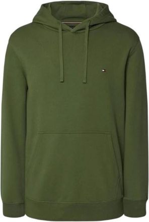 Tommy Hilfiger Flag Embroidery Terry Hoody - Heren - Hoodies - Groen - M - Katoen - Hoodies & sweatvesten