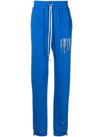 Amiri Pantaloni sportivi con ricamo - Blu