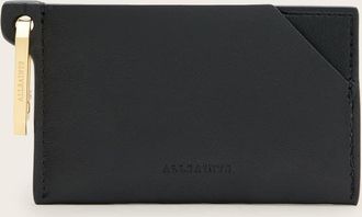 AllSaints Womens Cow Leather Hex Leather Cardholder, Size: One Size