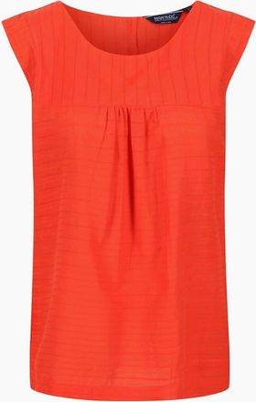 Regatta Womens Bridgidine Jewel Neck Sleeveless Shell Blouse - Red - Size: 14