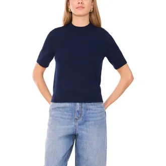 1.State Saddle Short Sleeve Sweater in Classic Navy at Nordstrom Rack, Size X-Small