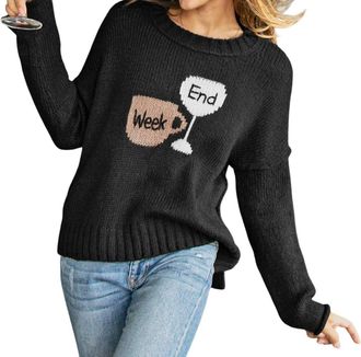 Wooden Ships Week Vs End Crew Chunky Sweater In Black