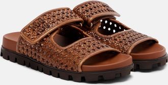 Miu Miu Woven leather sandals