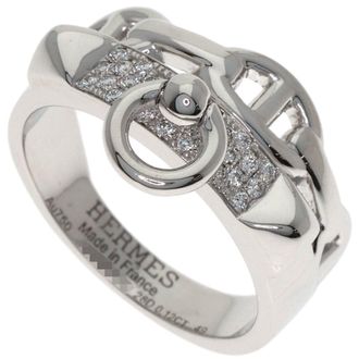 Herm&egrave;s White Gold (18K) Band Ring (Pre-Owned)