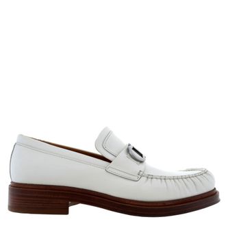 Ferragamo Duccio Leather Gancini Loafers, Size 9 EE