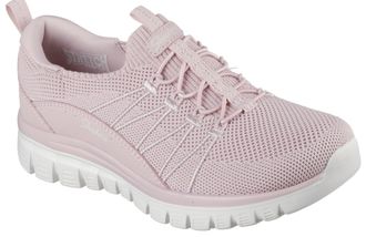 Skechers Slip-On Sneaker SKECHERS GRACEFUL-PICTURE PERFECT, Damen, Gr. 36, rosa, Lederimitat, Textil, Schuhe Slip-On Sneaker, Freizeitschuh, Slipper in veganer