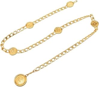 Chanel Pre-owned Belts, female, Yellow, Size: ONE SIZE Pre-owned Medallion Charm Belt
