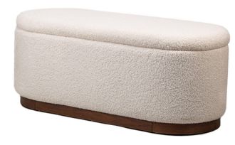 Nordlys Scandinavian Design Bench with Storage in White