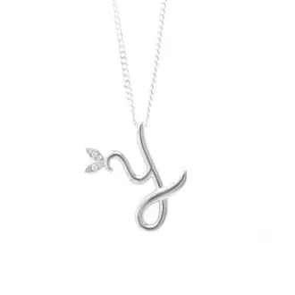Say It With Winged Initial Ring Gift Set - Silver - Y | Size: 18 inches