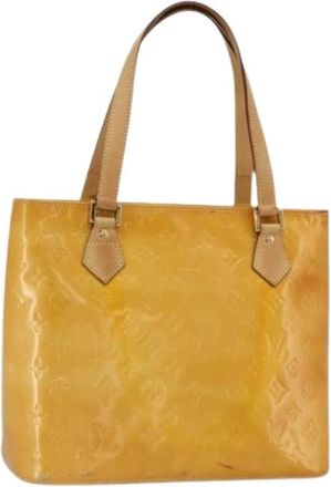 Louis Vuitton Pre-owned Tote Bags, female, Yellow, Size: ONE SIZE Pre-owned Vintage Patent Leather Hand Bag