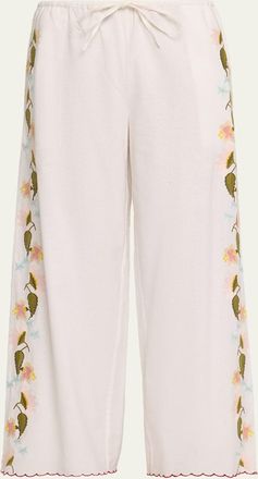 Ciao Lucia Ermmano Embroidered Drawstring Pants